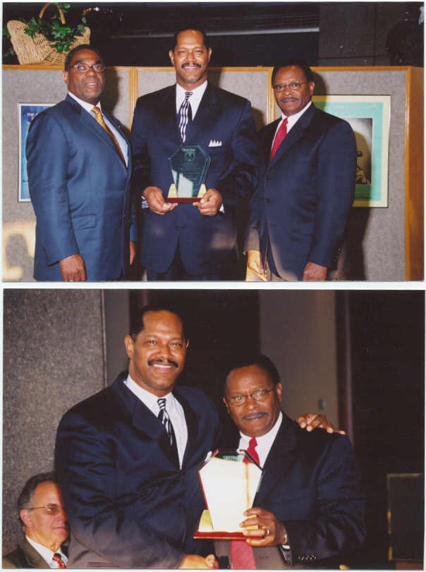 Ernie recieves award.